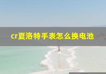 cr夏洛特手表怎么换电池