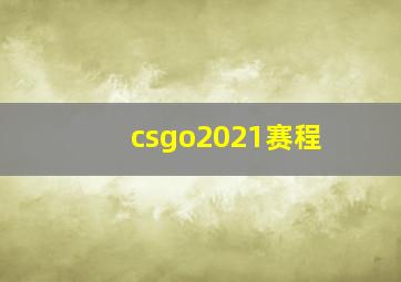 csgo2021赛程