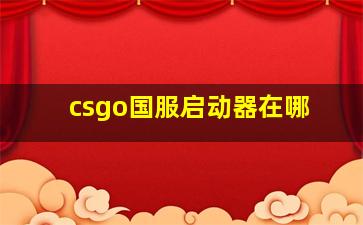 csgo国服启动器在哪