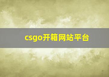 csgo开箱网站平台