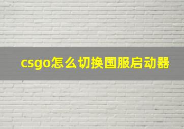 csgo怎么切换国服启动器