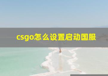 csgo怎么设置启动国服