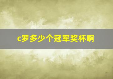 c罗多少个冠军奖杯啊