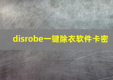 disrobe一键除衣软件卡密