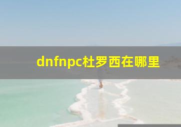 dnfnpc杜罗西在哪里