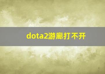 dota2游廊打不开