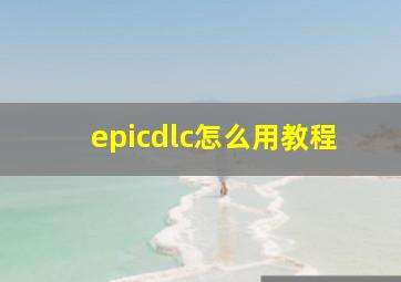 epicdlc怎么用教程