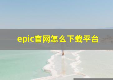 epic官网怎么下载平台