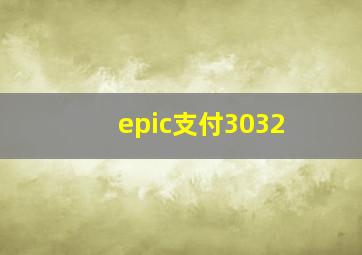 epic支付3032