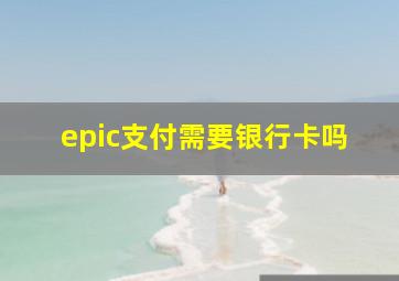 epic支付需要银行卡吗