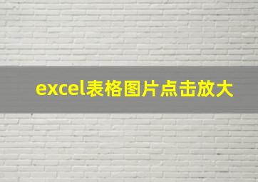 excel表格图片点击放大