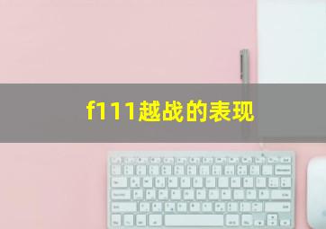 f111越战的表现