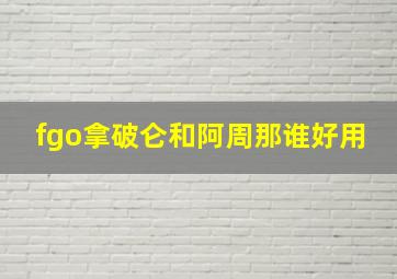 fgo拿破仑和阿周那谁好用