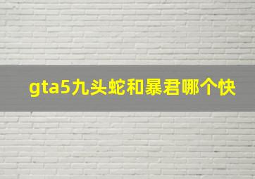 gta5九头蛇和暴君哪个快