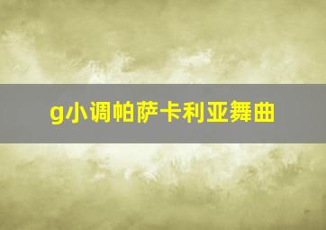 g小调帕萨卡利亚舞曲