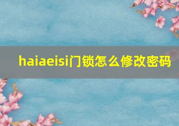 haiaeisi门锁怎么修改密码