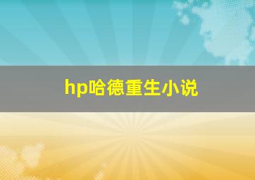 hp哈德重生小说