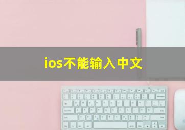 ios不能输入中文