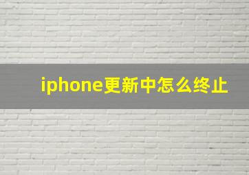 iphone更新中怎么终止