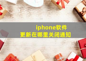 iphone软件更新在哪里关闭通知