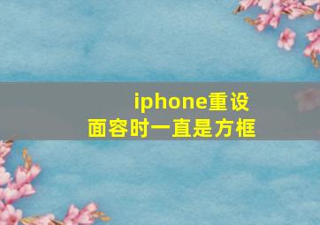 iphone重设面容时一直是方框