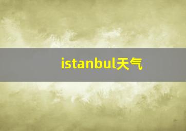 istanbul天气