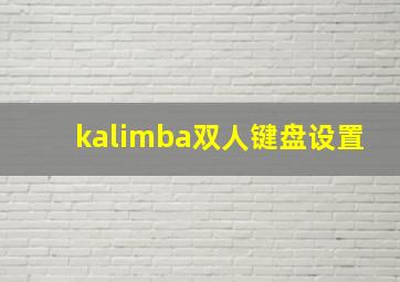 kalimba双人键盘设置