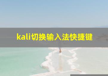 kali切换输入法快捷键