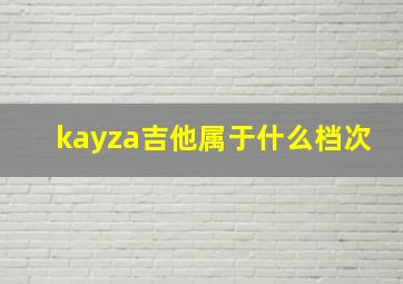 kayza吉他属于什么档次