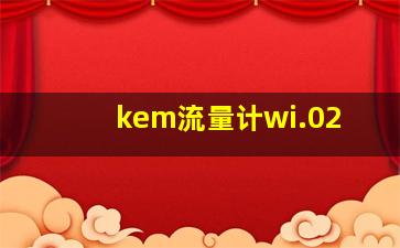 kem流量计wi.02