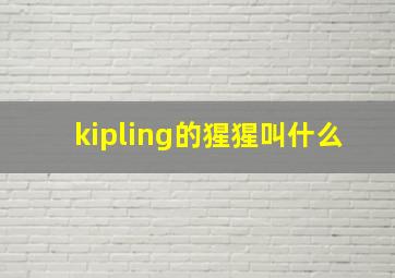 kipling的猩猩叫什么