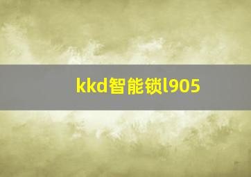 kkd智能锁l905