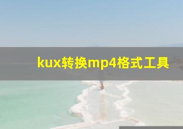 kux转换mp4格式工具