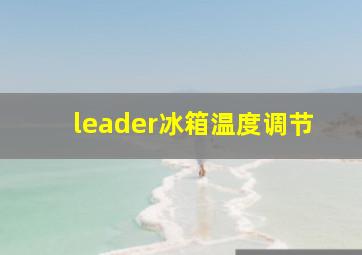 leader冰箱温度调节