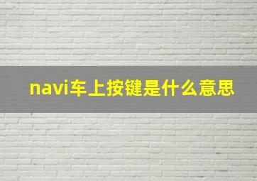 navi车上按键是什么意思