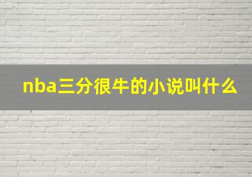 nba三分很牛的小说叫什么