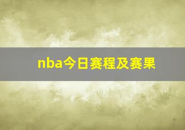 nba今日赛程及赛果