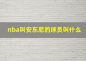 nba叫安东尼的球员叫什么