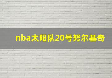 nba太阳队20号努尔基奇