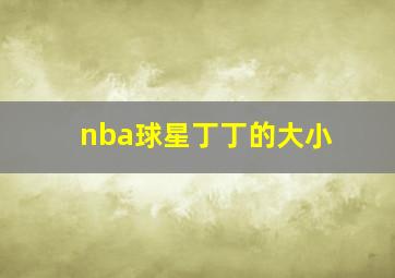 nba球星丁丁的大小