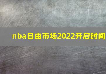 nba自由市场2022开启时间