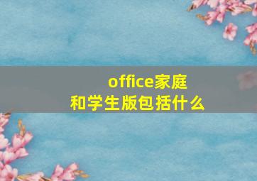 office家庭和学生版包括什么