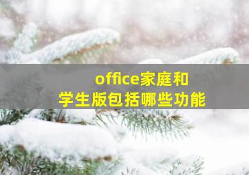 office家庭和学生版包括哪些功能