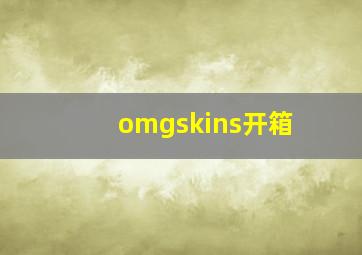 omgskins开箱