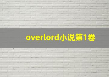 overlord小说第1卷