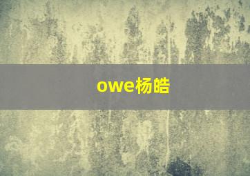 owe杨皓