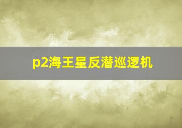 p2海王星反潜巡逻机