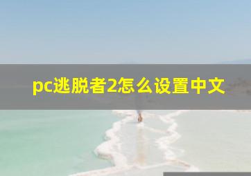 pc逃脱者2怎么设置中文