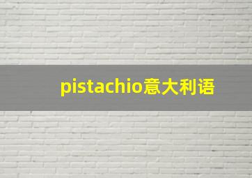 pistachio意大利语