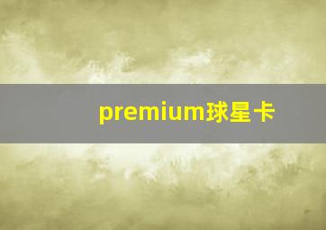 premium球星卡